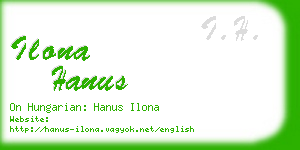 ilona hanus business card